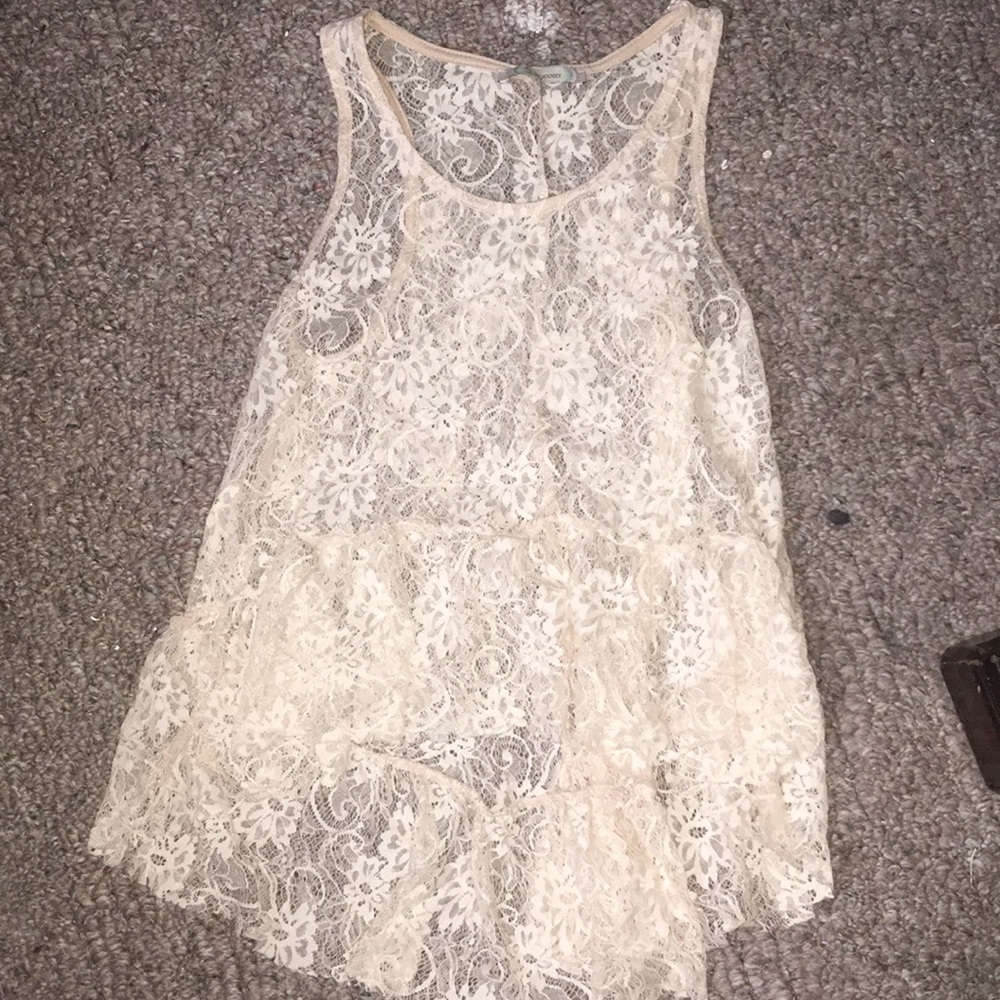 Lace overlay top